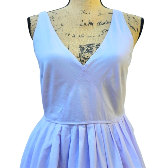 J. Crew Lavender Light Purple Sleevless Deep V-Neck Dress, Size 4 - Picture 2 of 5